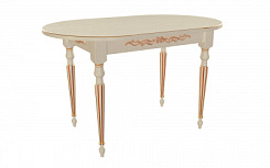 Стол Лофти-М 1300*800*765 (тон слон.кость RAL1013 + патина золото)