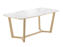 Стол  Фрейм  1800*900*750 (мрамор белый/ ноги дуб натуральный) Стол  Фрейм  1800*900*750 (мрамор белый/ ноги дуб натуральный)